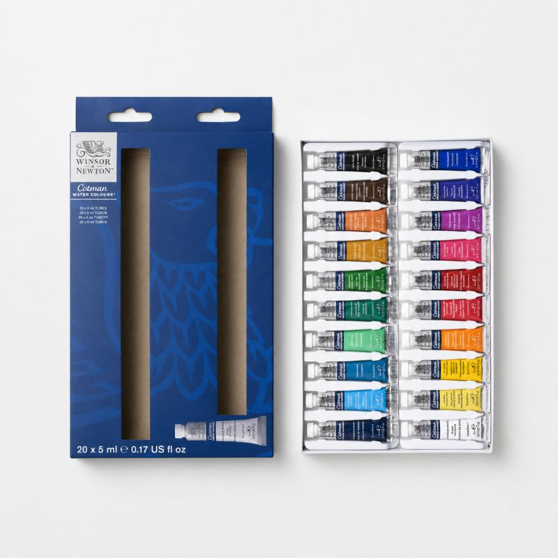 Winsor & Newton® Cotman - Ensemble d'aquarelle de 20 pièces