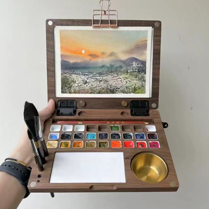 ArtMate - Kit d'art en noyer fait à la main (Édition Maître)