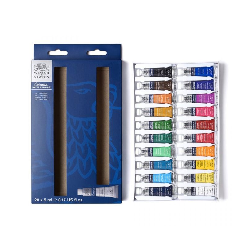 Winsor & Newton® Cotman - Ensemble d'aquarelle de 20 pièces